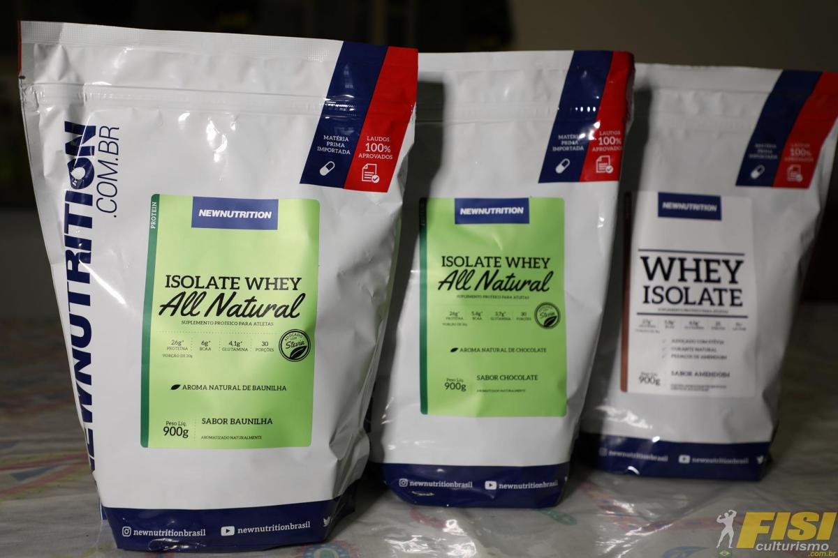 Whey Isolado NewNutrition: versão natural e sabor amendoim